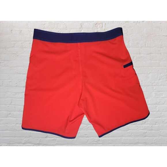 Soflete Ace Skull Print Drawstring Board Shorts Mens 38/XL Red Blue Swim Trunks - Picture 1 of 5